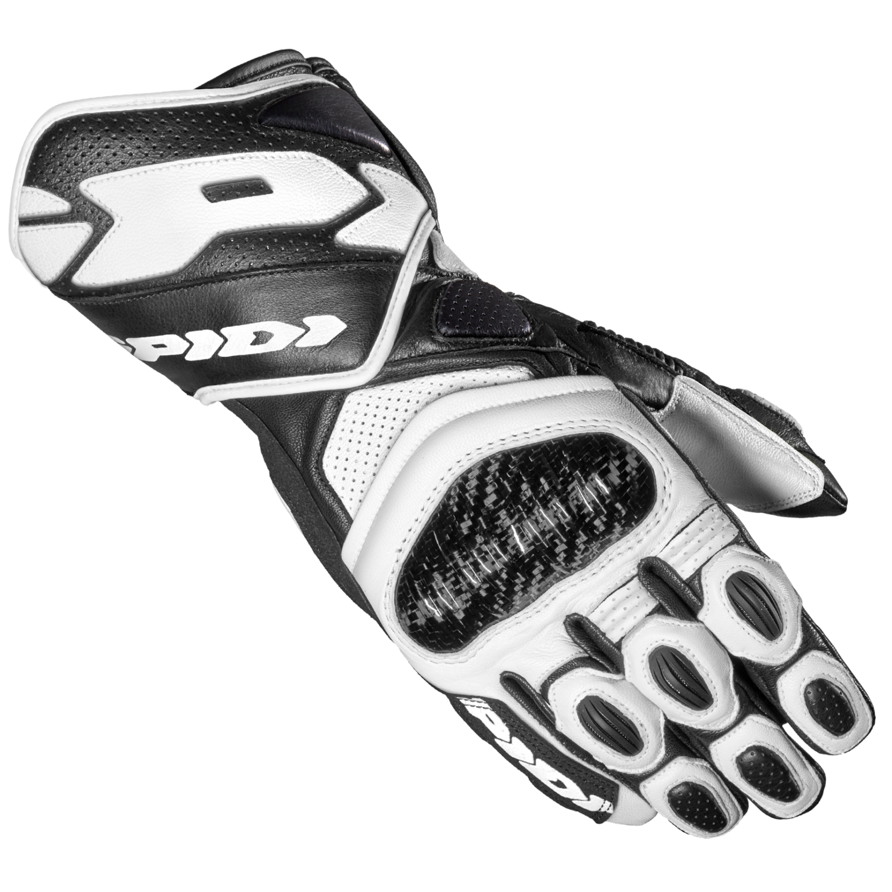 Image of EU Spidi Carbo 7 Noir Blanc Gants Taille 2XL