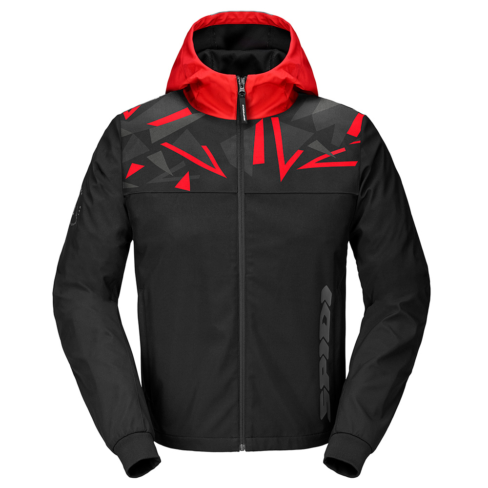 Image of EU Spidi Hoodie Evo Sport Black Red Taille S