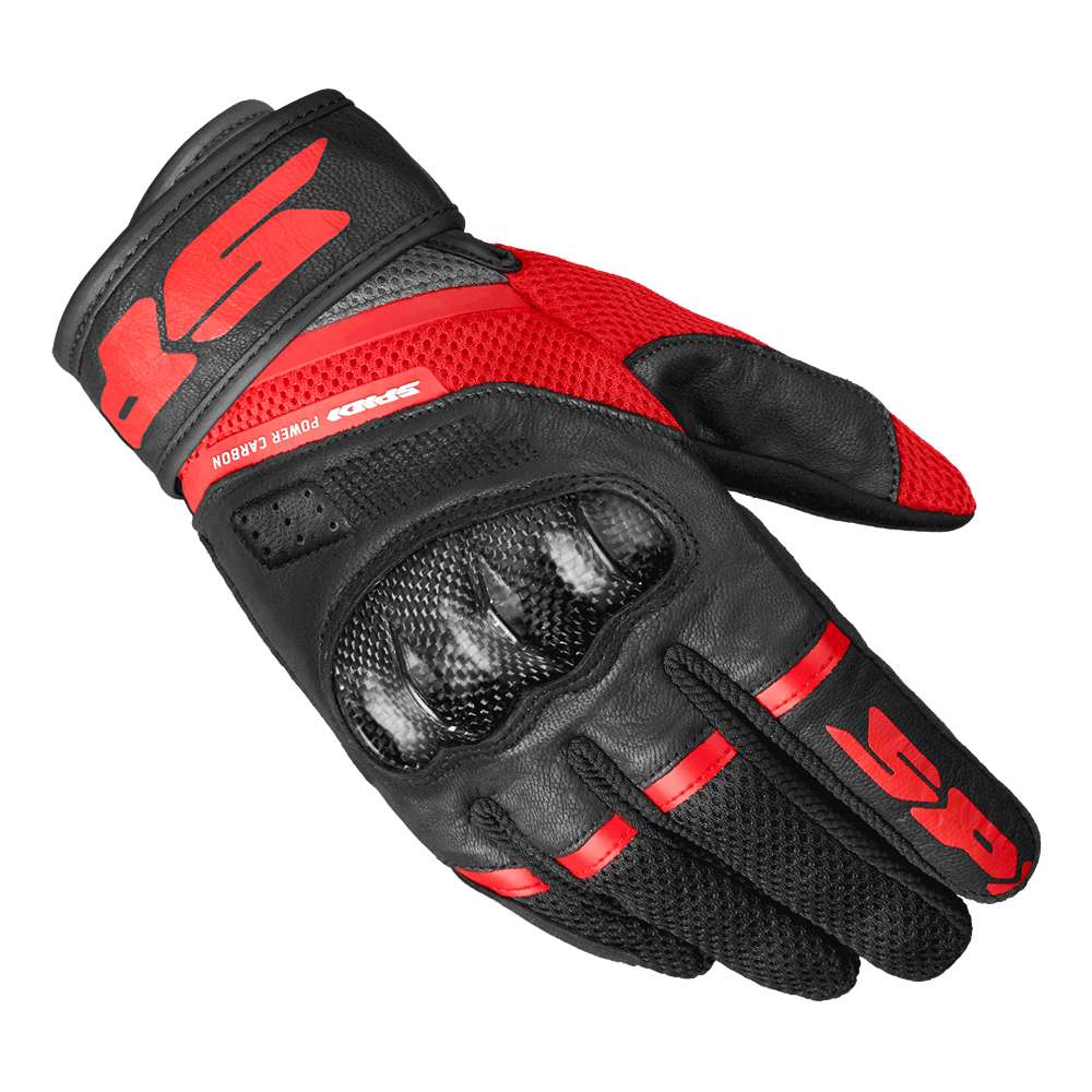 Image of EU Spidi Power Carbon Gloves Red Taille 3XL