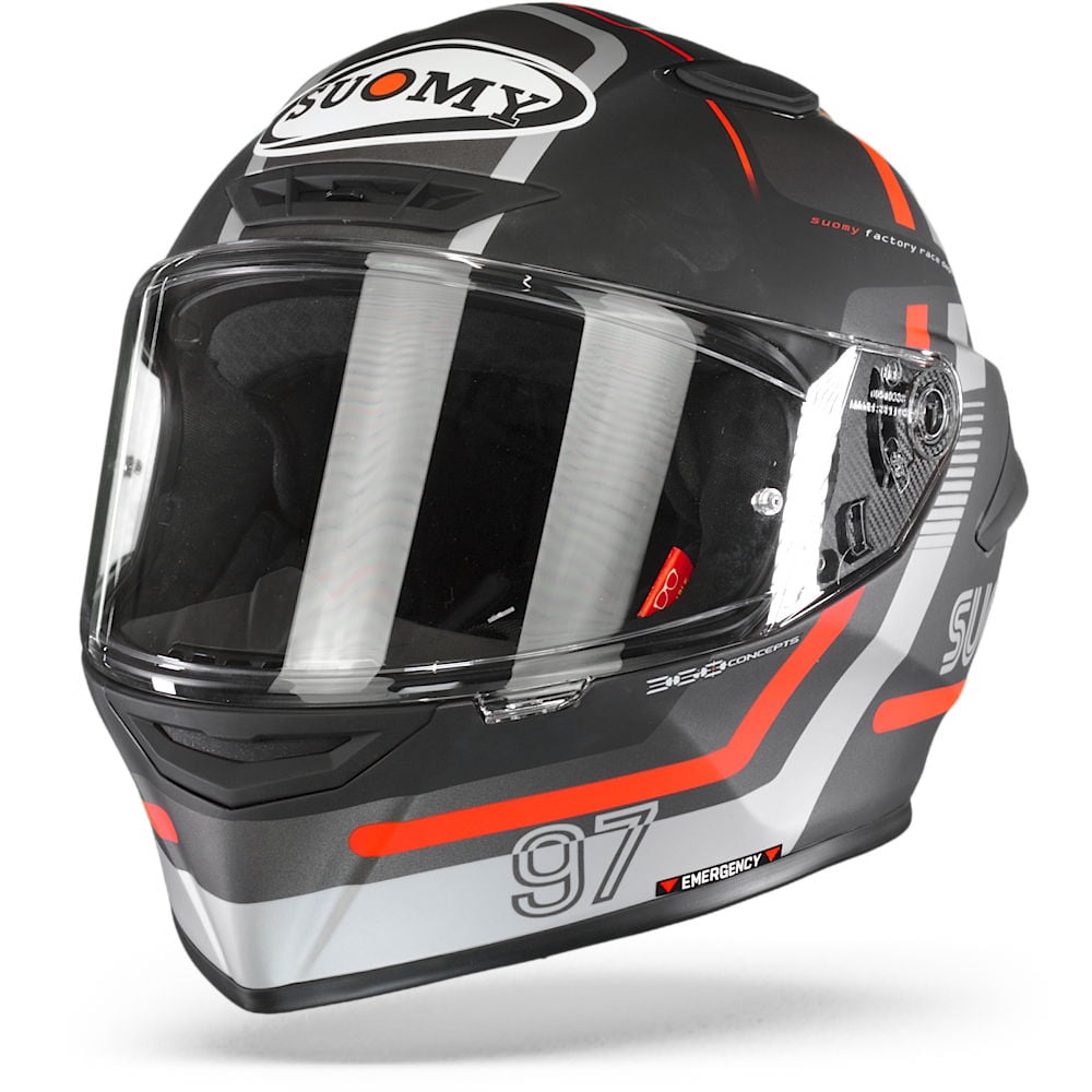 Image of EU Suomy Track 1 Ninety Seven Noir Gris Casque Intégral Taille XL