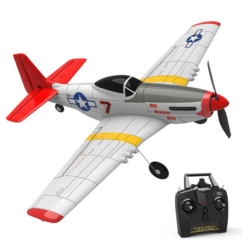 Image of Eachine Mini Mustang P-51D EPP 400mm Wingspan 24G 6-Axis Gyro RC Airplane Trainer Fixed Wing RTF One Key Return for Beg