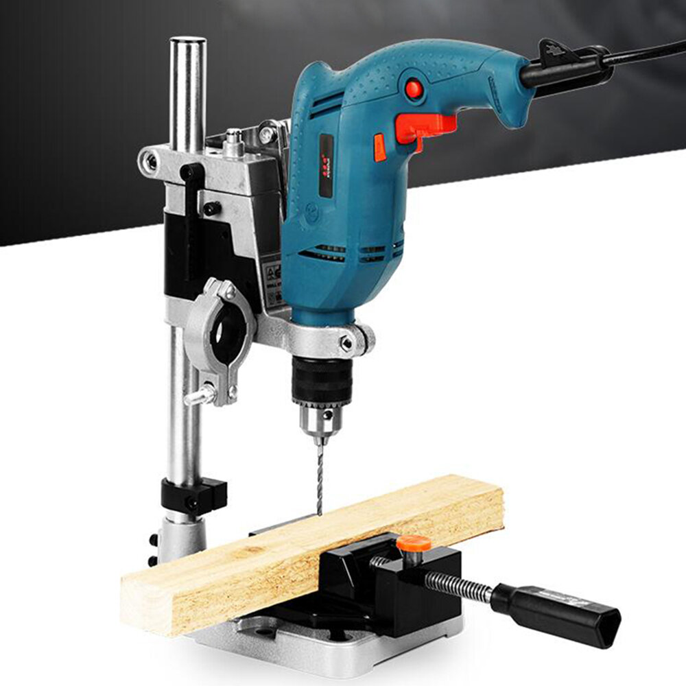 Image of Electric Drill Bracket 400mm Single/Double Head Drilling Holder Grinder Rack Stand Clamp Bench Press Stand And Aluminum