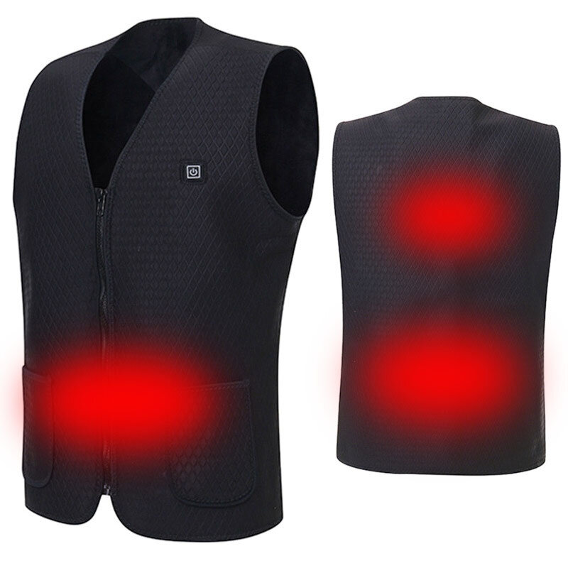Image of Electric USB Power Supply Warm Heated Vest Intelligent Heating Jacket Racing Coat Best For Winter