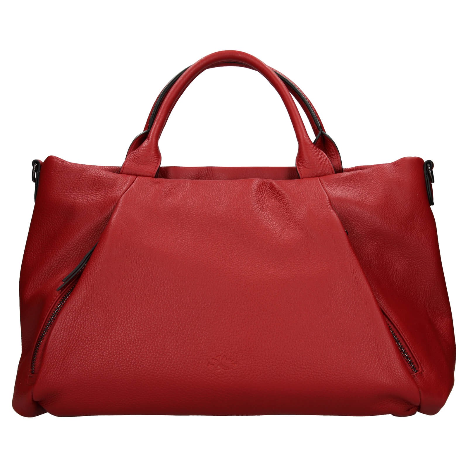 Image of Elegantní dámská kožená kabelka Katana Stella - tmavě červená CZ