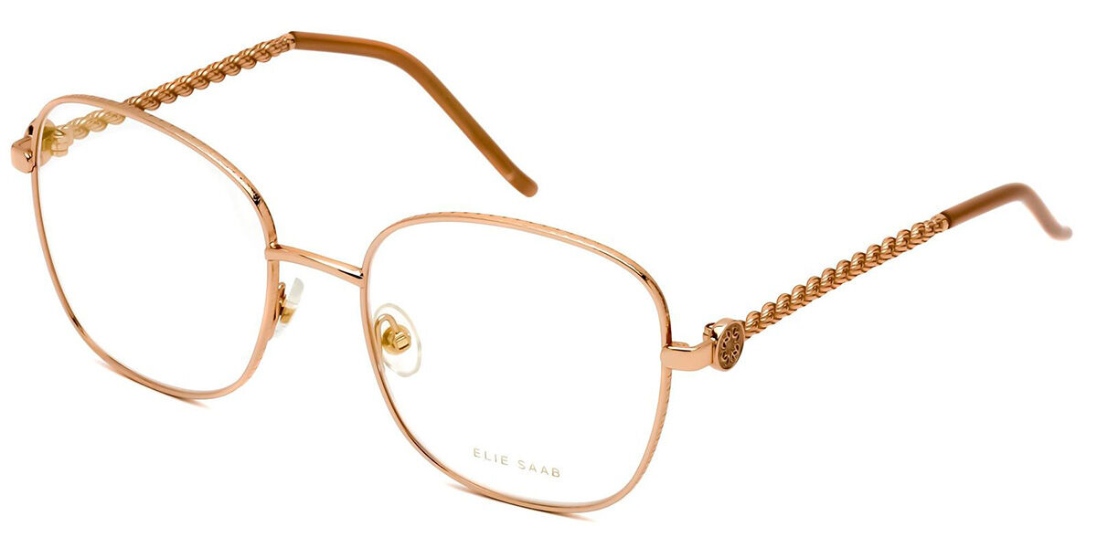 Image of Elie Saab 048 0DDB 54 Rose-Złote Męskie Okulary Korekcyjne PL