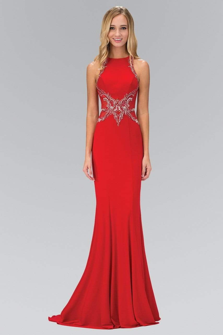 Image of Elizabeth K - GL1357 Embellished High Neck Long Gown