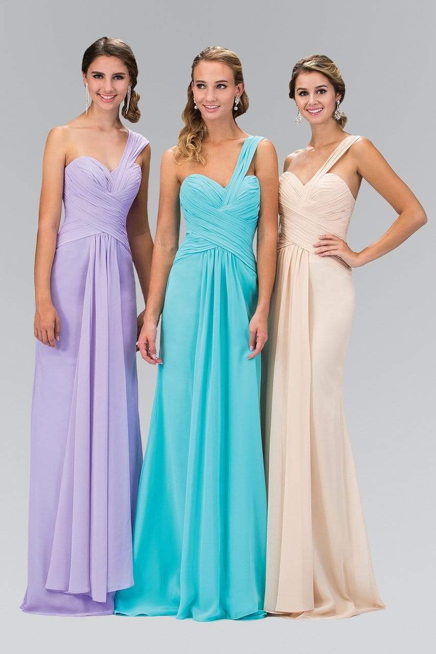 Image of Elizabeth K - GL1390 Shirred One-Shoulder Sweetheart Gown