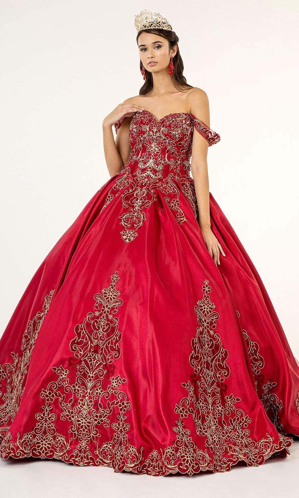 Image of Elizabeth K - GL1930 Embroidered Sweetheart Satin Ballgown