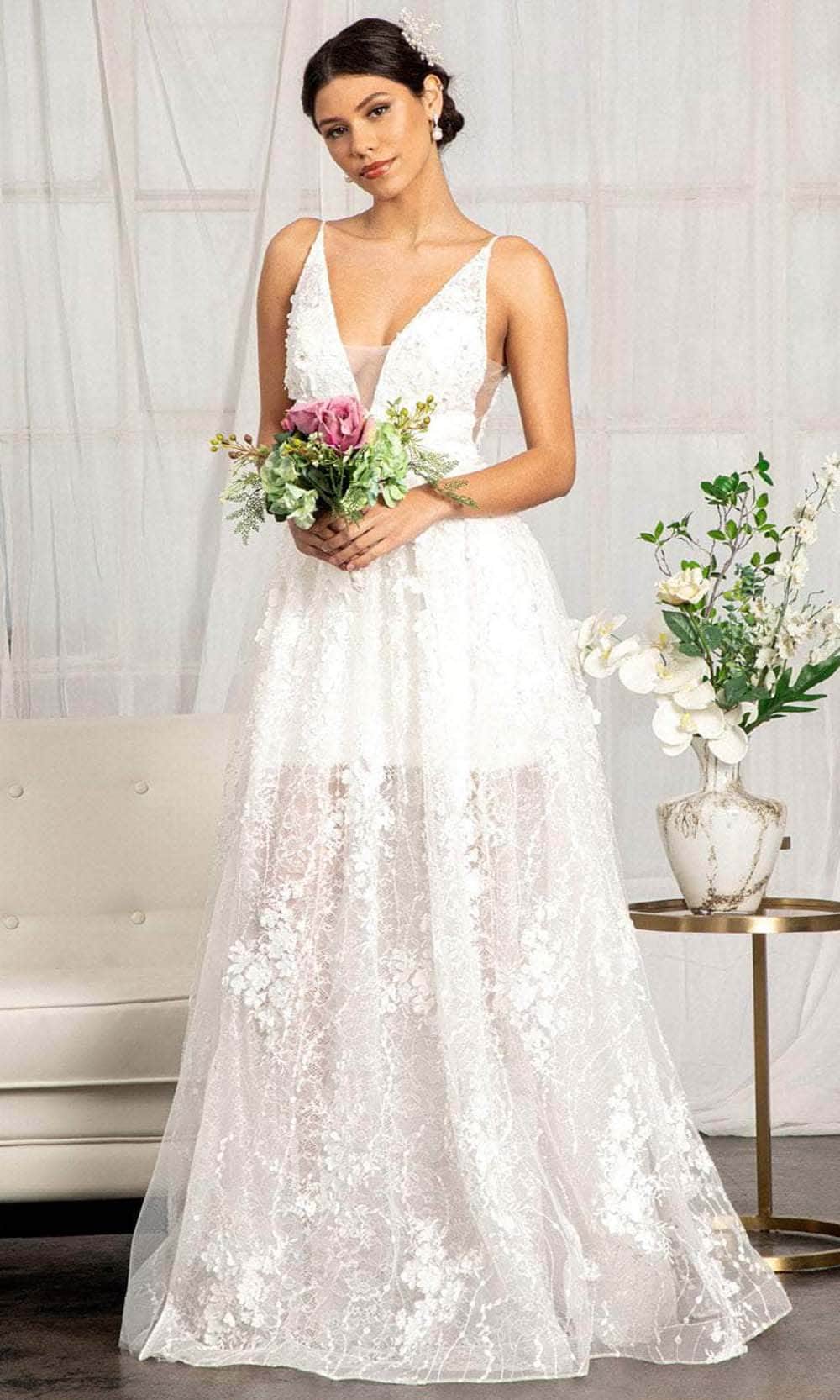 Image of Elizabeth K GL1984 - Sleeveless Floral A-Line Dress