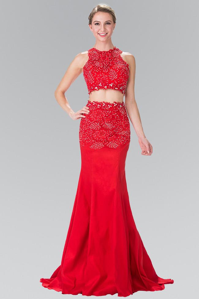 Image of Elizabeth K - GL2291 Two-Piece Sequined Trumpet Gown