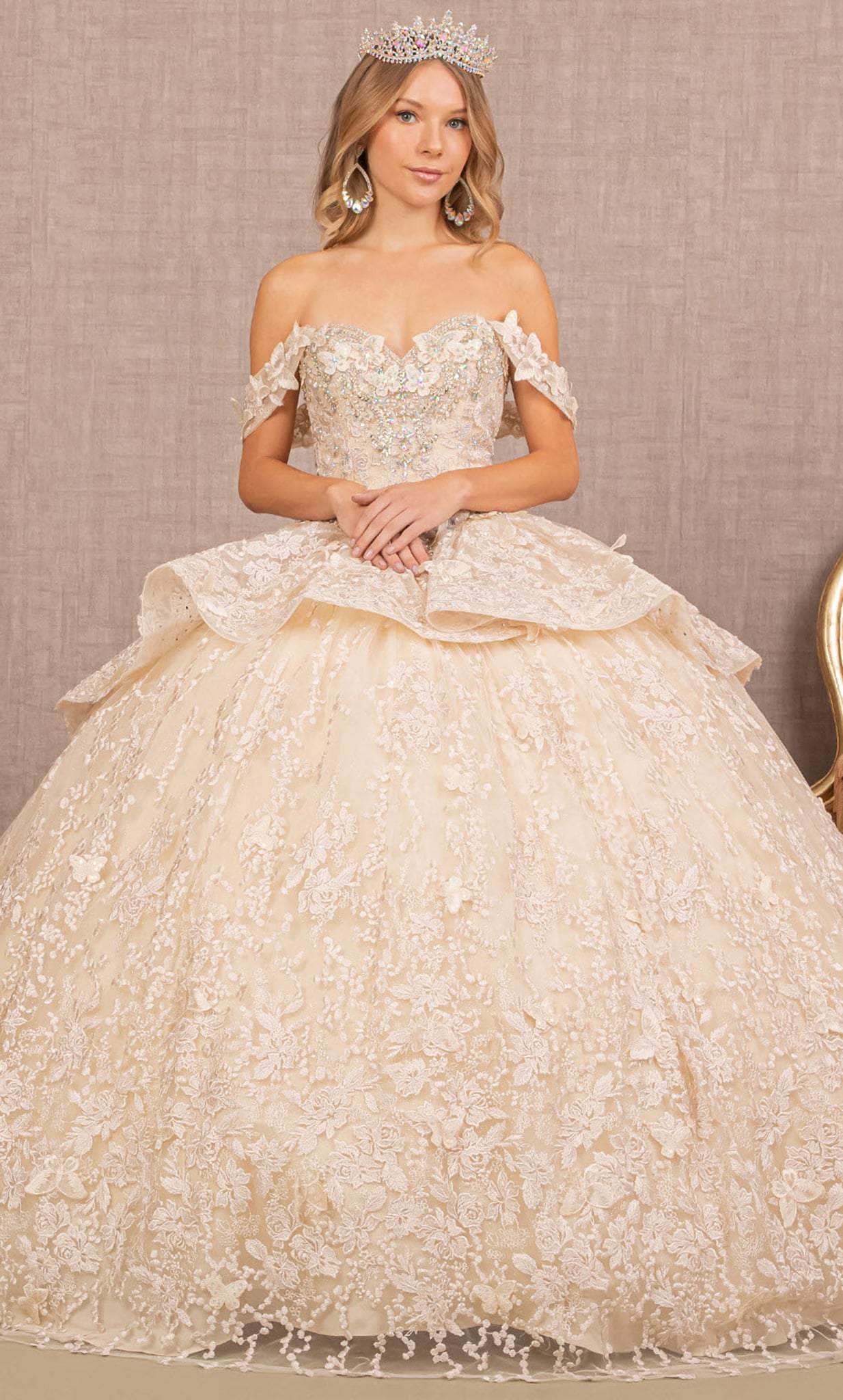 Image of Elizabeth K GL3112 - Sweetheart Peplum Ballgown