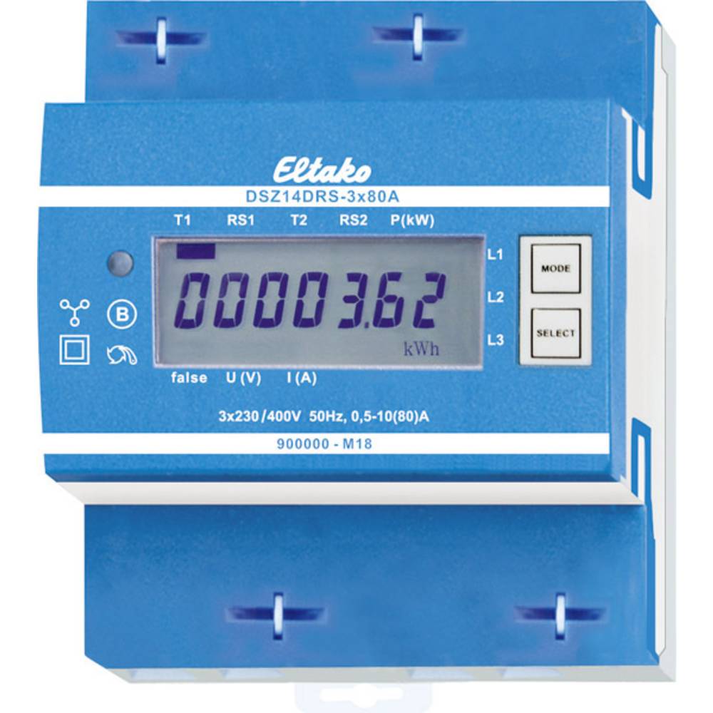 Image of Eltako DSZ14DRS-3x80A MID Electricity meter (3-phase) Digital 80 A MID-approved: Yes 1 pc(s)