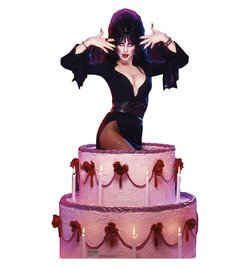 Image of Elvira Cake Talking Cardboard Cutout