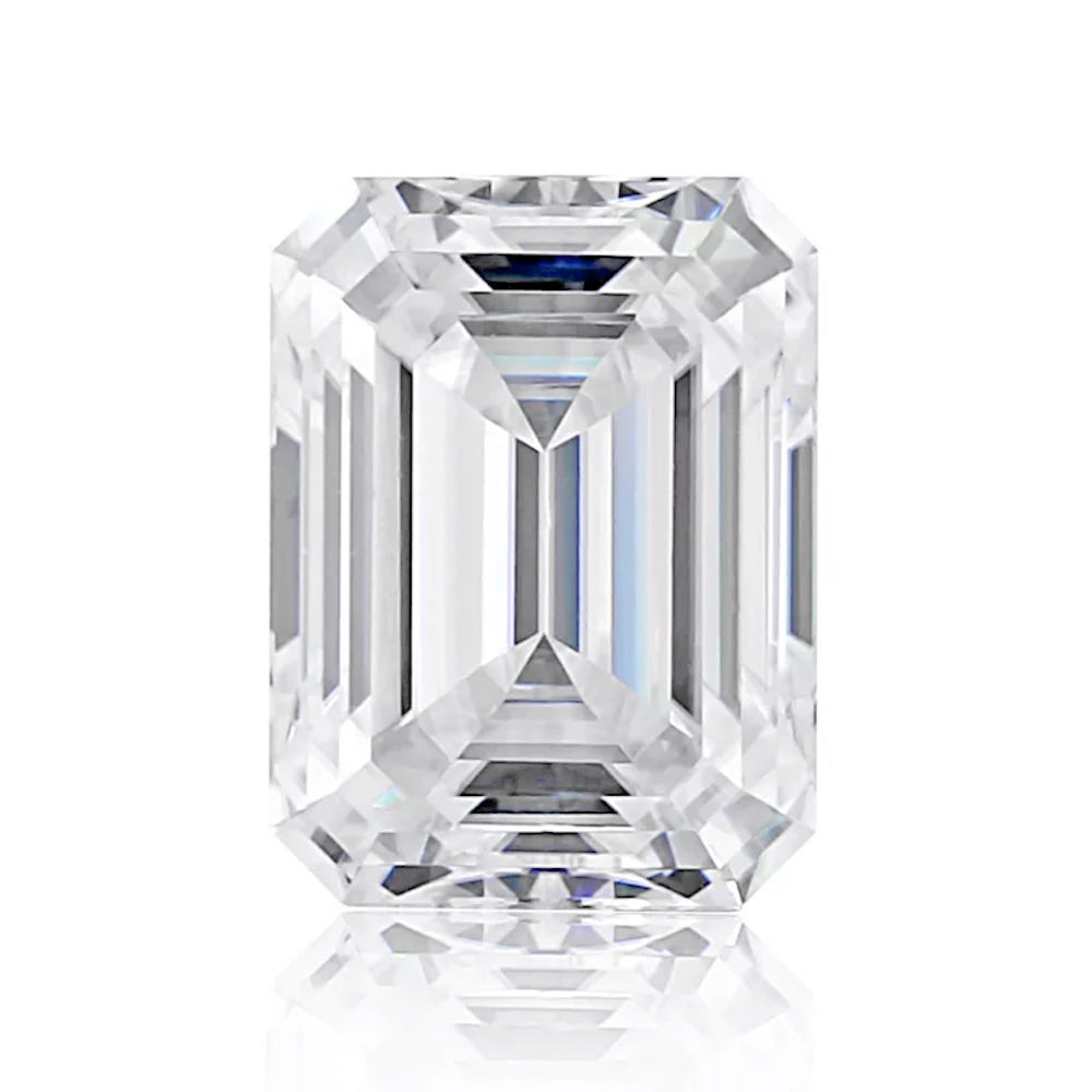 Image of Emerald Cut Certified Moissanite Loose Stone VVS D ID 41908061077697