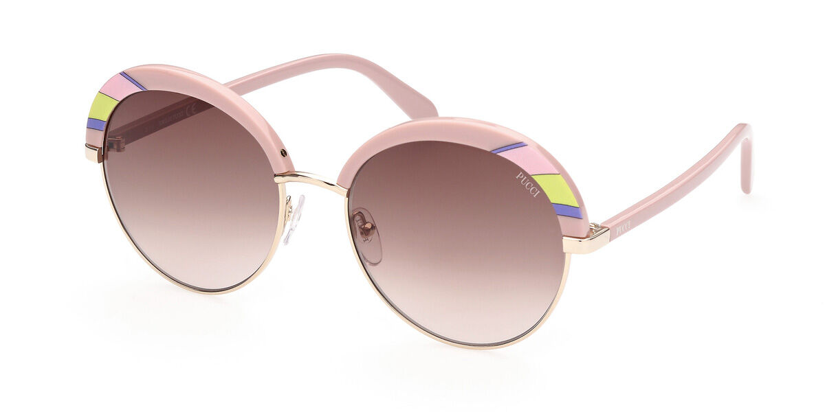 Image of Emilio Pucci EP0102 47F 57 Lunettes De Soleil Femme Roses FR