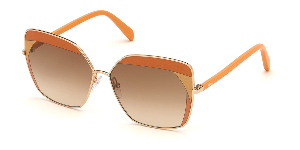 Image of Emilio Pucci EP0103 44F 62 Lunettes De Soleil Femme Oranges FR