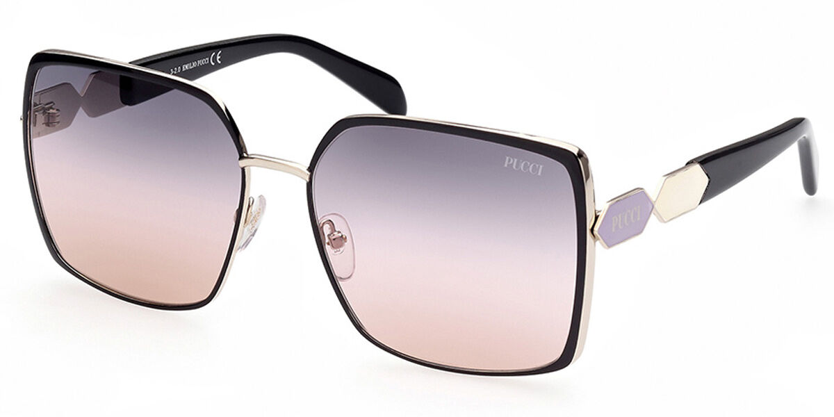 Image of Emilio Pucci EP0169 05B 60 Lunettes De Soleil Femme Noires FR