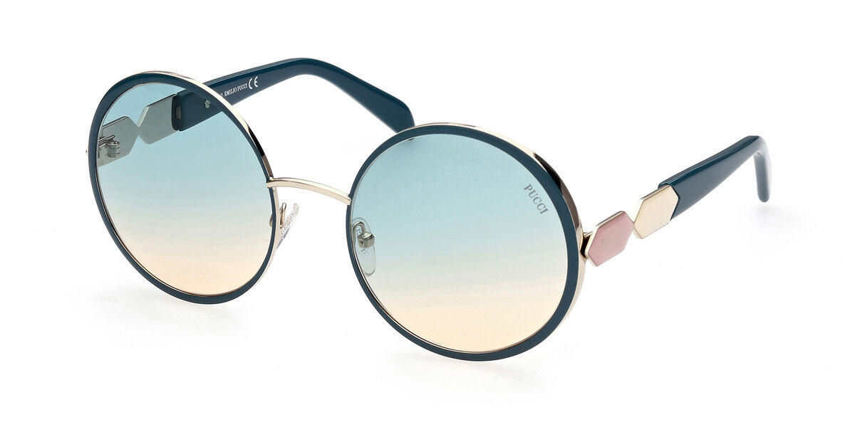 Image of Emilio Pucci EP0170 89P 57 Lunettes De Soleil Femme Vertes FR