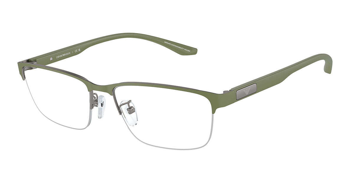 Image of Emporio Armani EA1147 3367 57 Zielone Męskie Okulary Korekcyjne PL