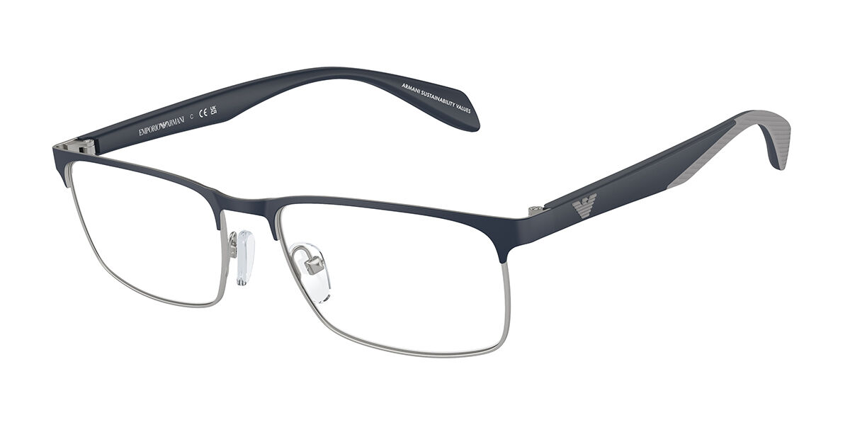 Image of Emporio Armani EA1149 3368 56 Niebieskie Męskie Okulary Korekcyjne PL