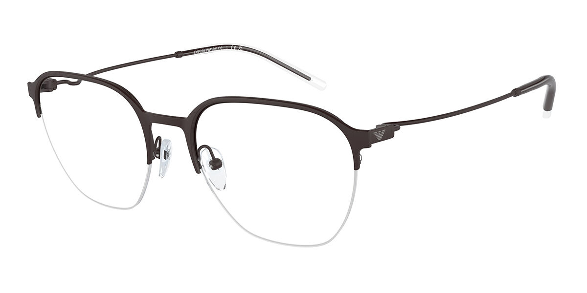 Image of Emporio Armani EA1160 3380 56 Brązowe Męskie Okulary Korekcyjne PL