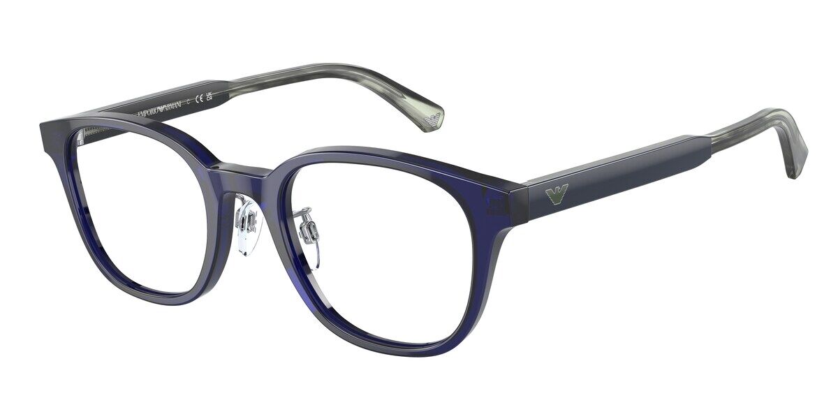 Image of Emporio Armani EA3216D Formato Asiático 5358 Óculos de Grau Azuis Masculino BRLPT