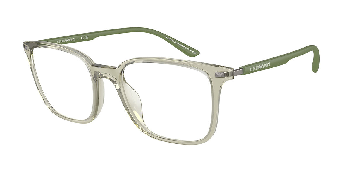 Image of Emporio Armani EA3242U 6107 Óculos de Grau Verdes Masculino BRLPT