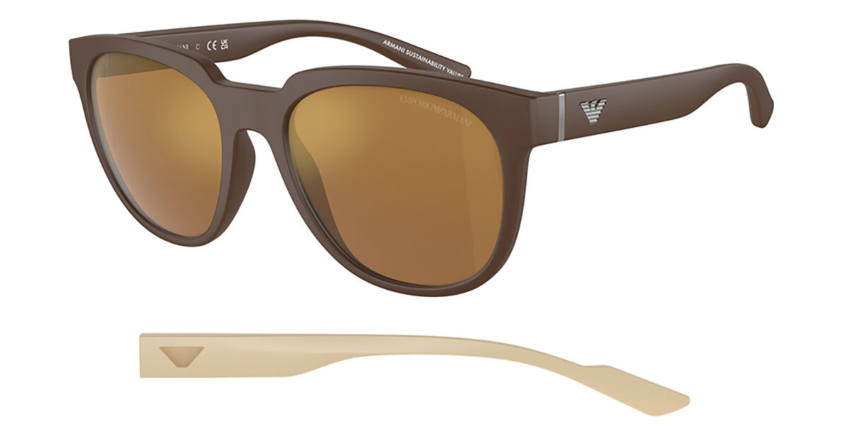 Image of Emporio Armani EA4205 52606H Óculos de Sol Marrons Masculino BRLPT