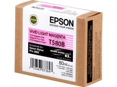 Image of Epson C13T580B00 világos bíborvörös (light magenta) eredeti tintapatron HU ID 3820