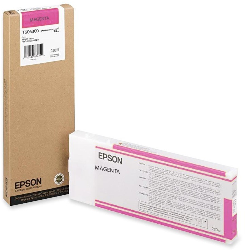 Image of Epson C13T606300 bíborvörös (vivid magenta) eredeti tintapatron HU ID 13886