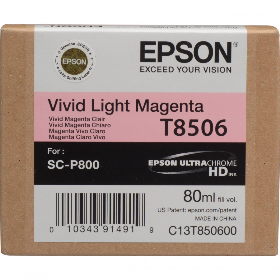 Image of Epson T850600 purpuriu deschis (light magenta) cartus original RO ID 9849