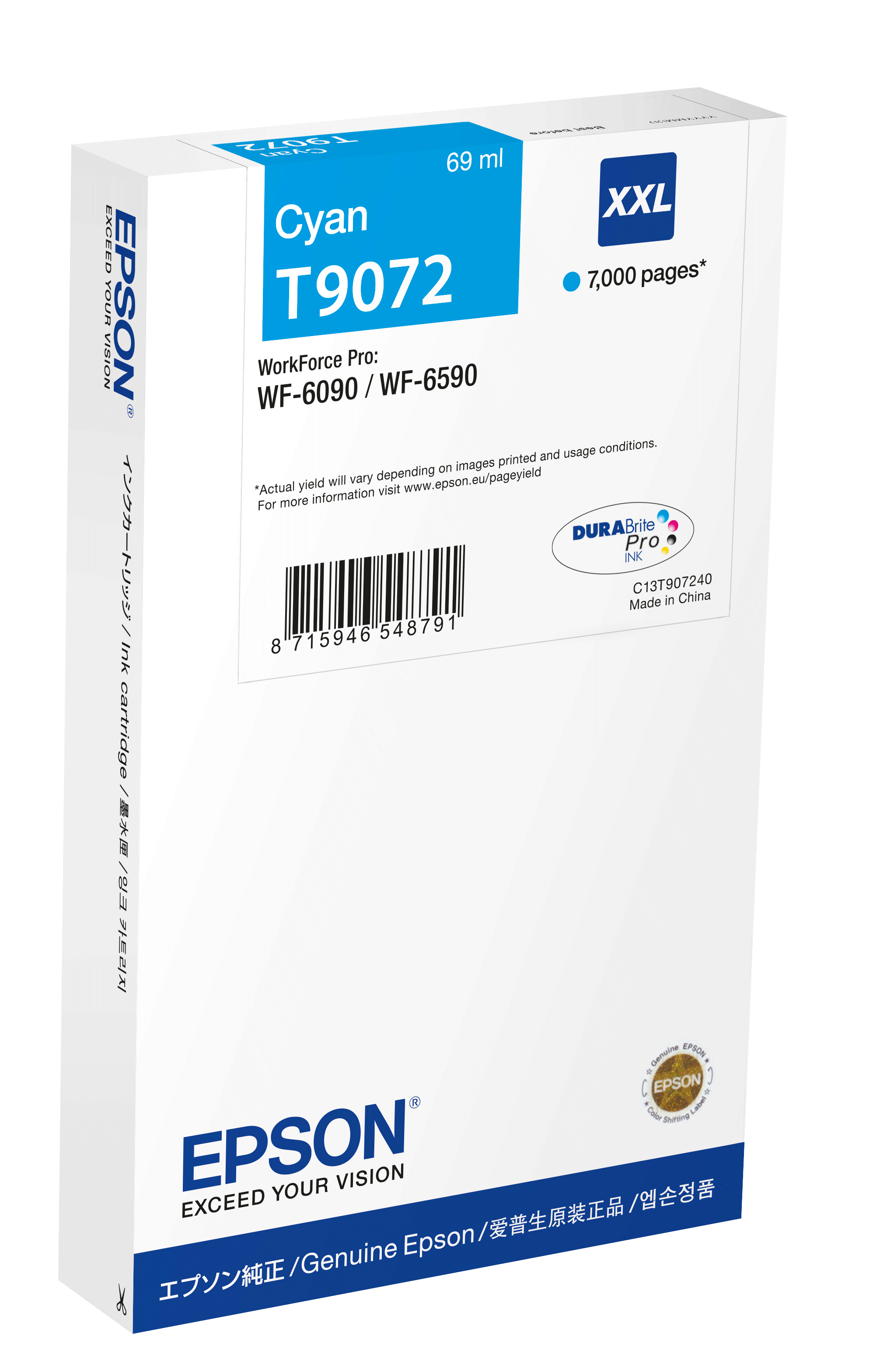 Image of Epson T9082 XL C13T90824N azúrová (cyan) originálna cartridge SK ID 508567