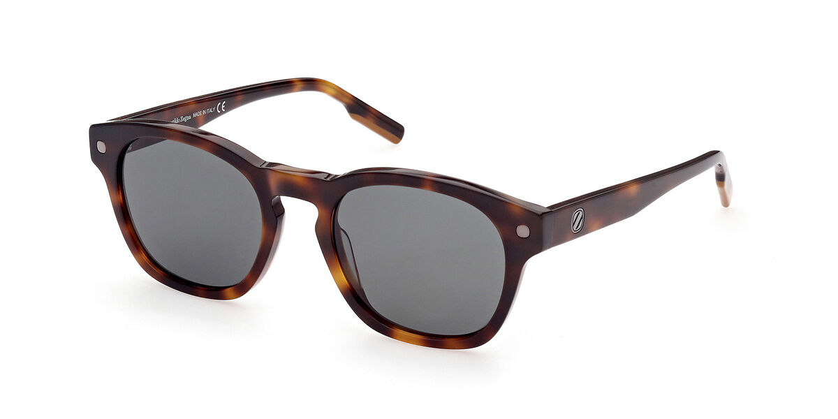 Image of Ermenegildo Zegna EZ0195 52N Óculos de Sol Tortoiseshell Masculino PRT