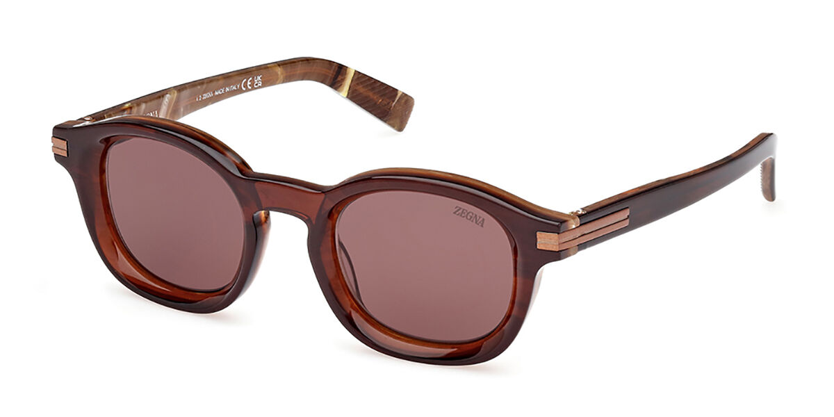 Image of Ermenegildo Zegna EZ0229 50E Óculos de Sol Marrons Masculino BRLPT