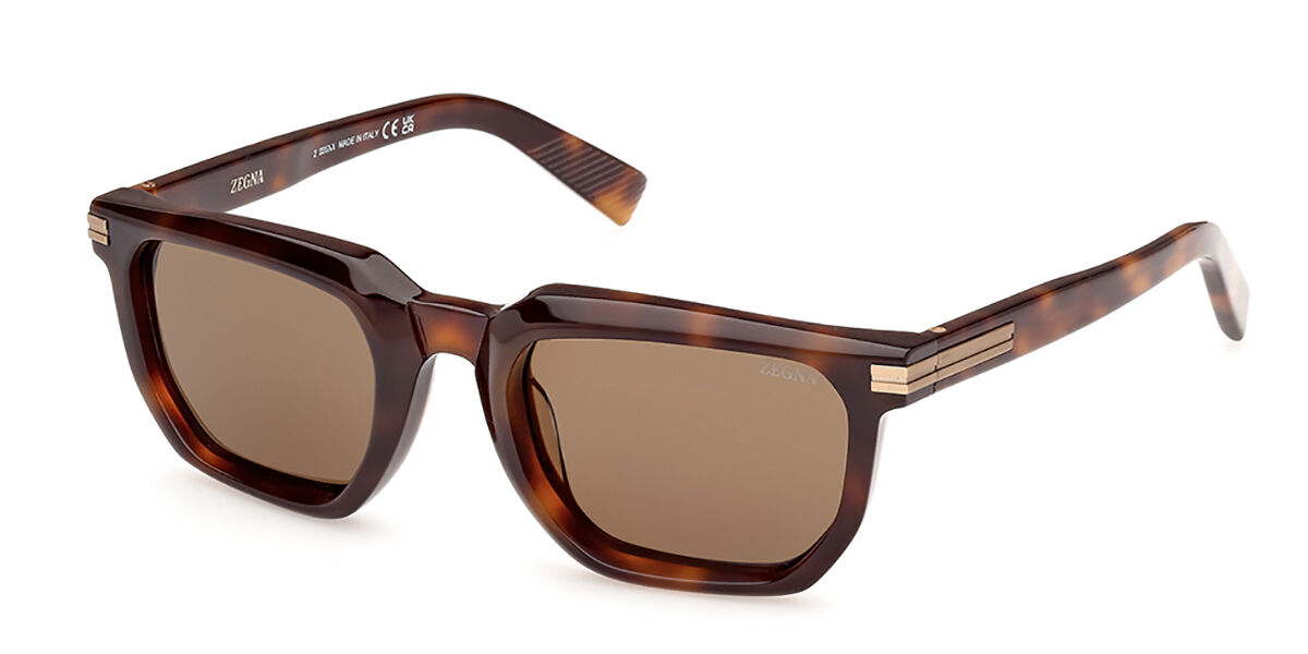 Image of Ermenegildo Zegna EZ0240 52J Óculos de Sol Tortoiseshell Masculino PRT