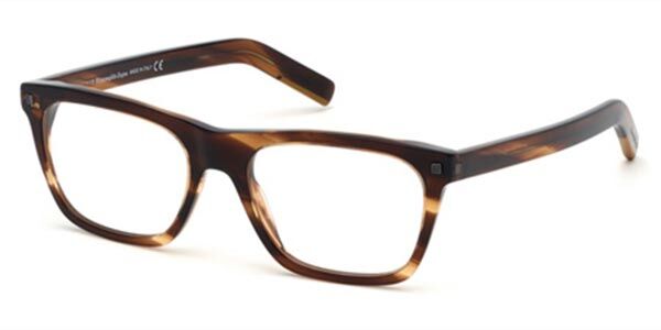 Image of Ermenegildo Zegna EZ5136 050 54 Brązowe Męskie Okulary Korekcyjne PL