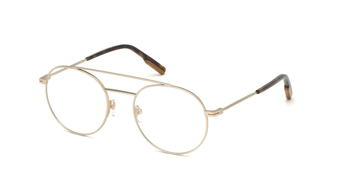 Image of Ermenegildo Zegna EZ5162 032 53 Złote Męskie Okulary Korekcyjne PL