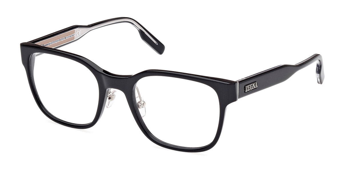 Image of Ermenegildo Zegna EZ5253 001 53 Czarne Męskie Okulary Korekcyjne PL