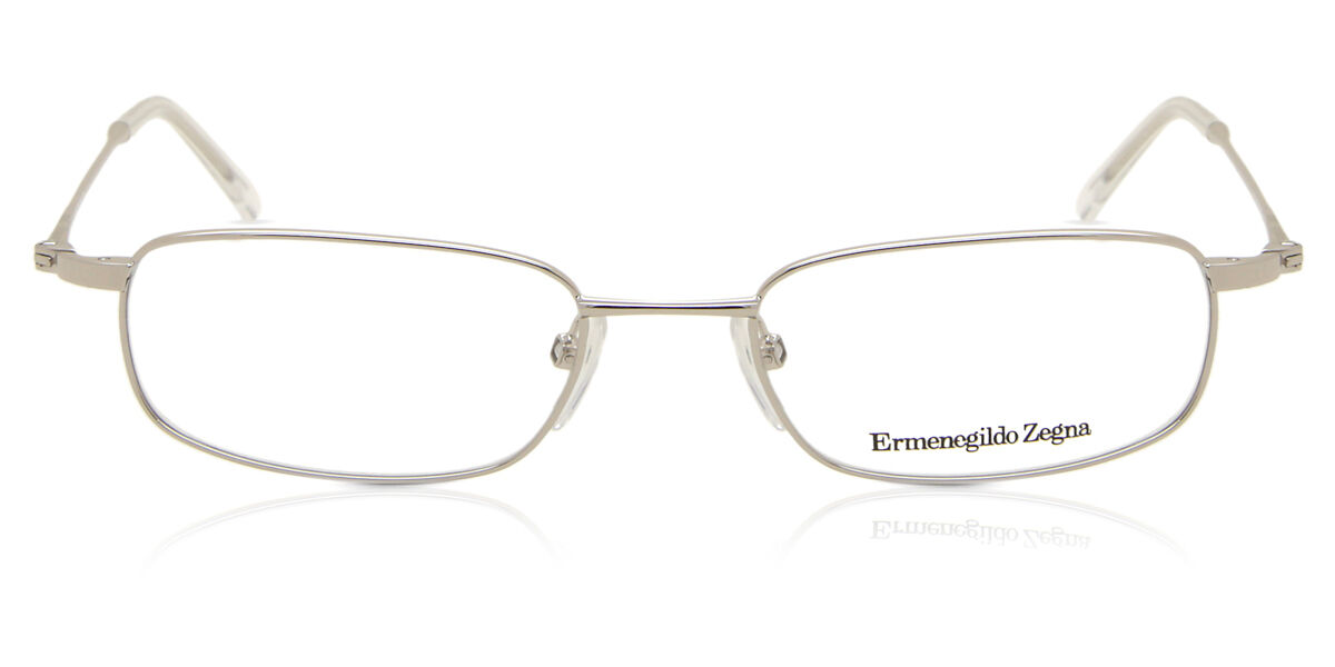 Image of Ermenegildo Zegna VZ3008 0579 50 Srebrne Męskie Okulary Korekcyjne PL