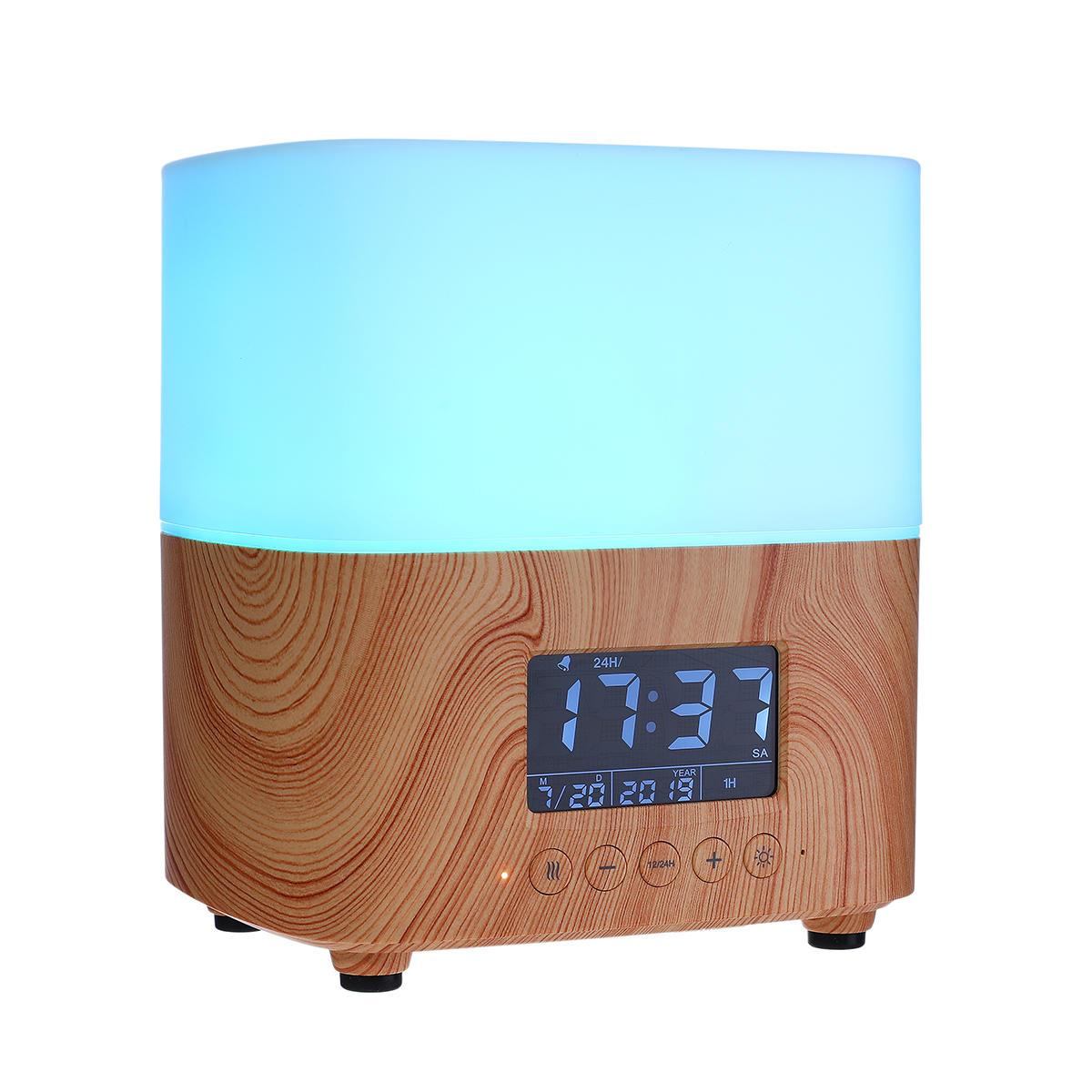Image of Essential Oil Diffuser 300ML Ultimate Aromatherapy Diffuser with Digital Clock Ideal Gift 7 Color Changing LED Aroma Dif