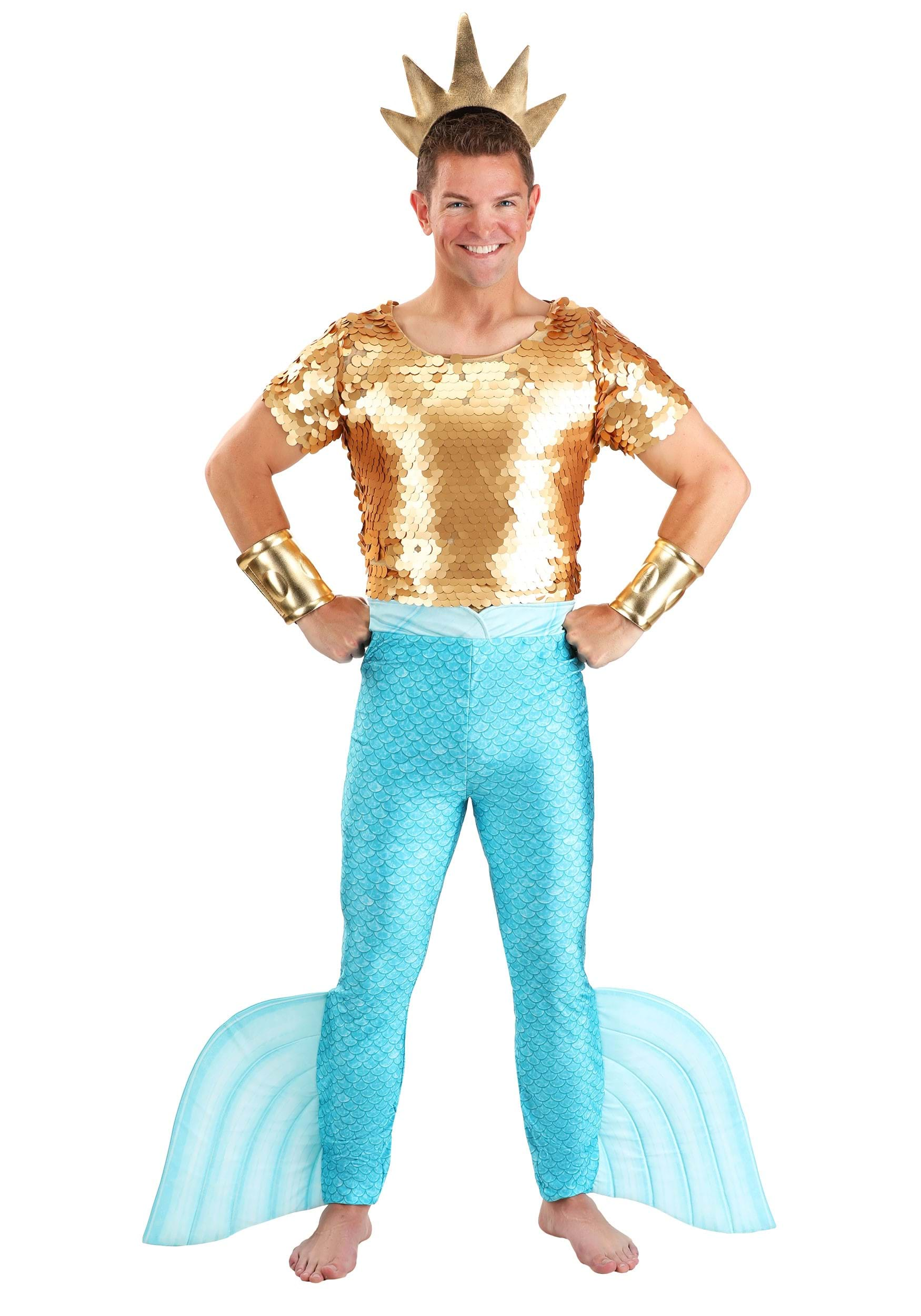 Image of Exclusive Disney King Triton Halloween Costume for Men ID FUN3197AD-XL