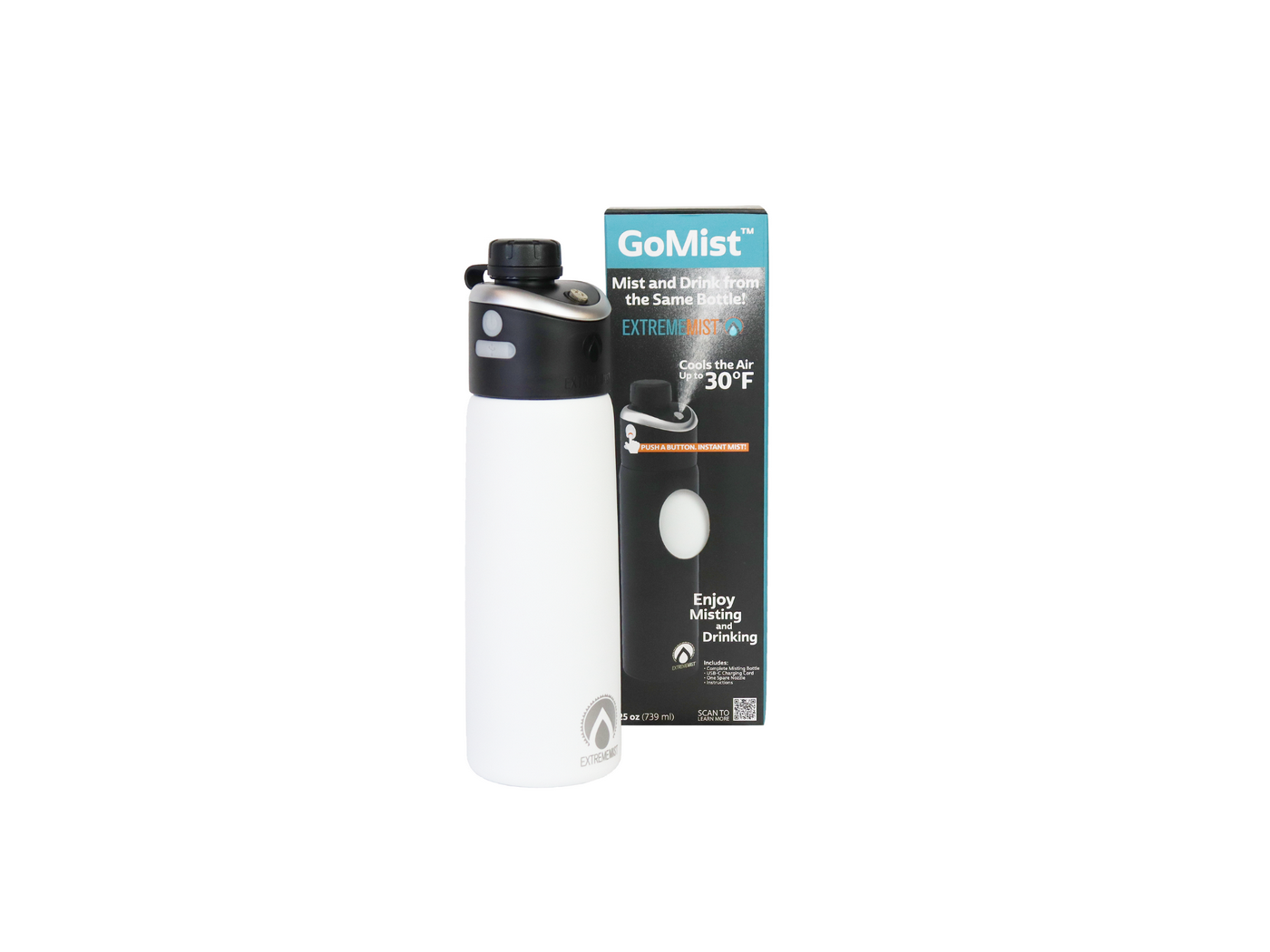 Image of ExtremeMist GoMist Misting & Drinking Bottle (Polar White) ID 860007293412