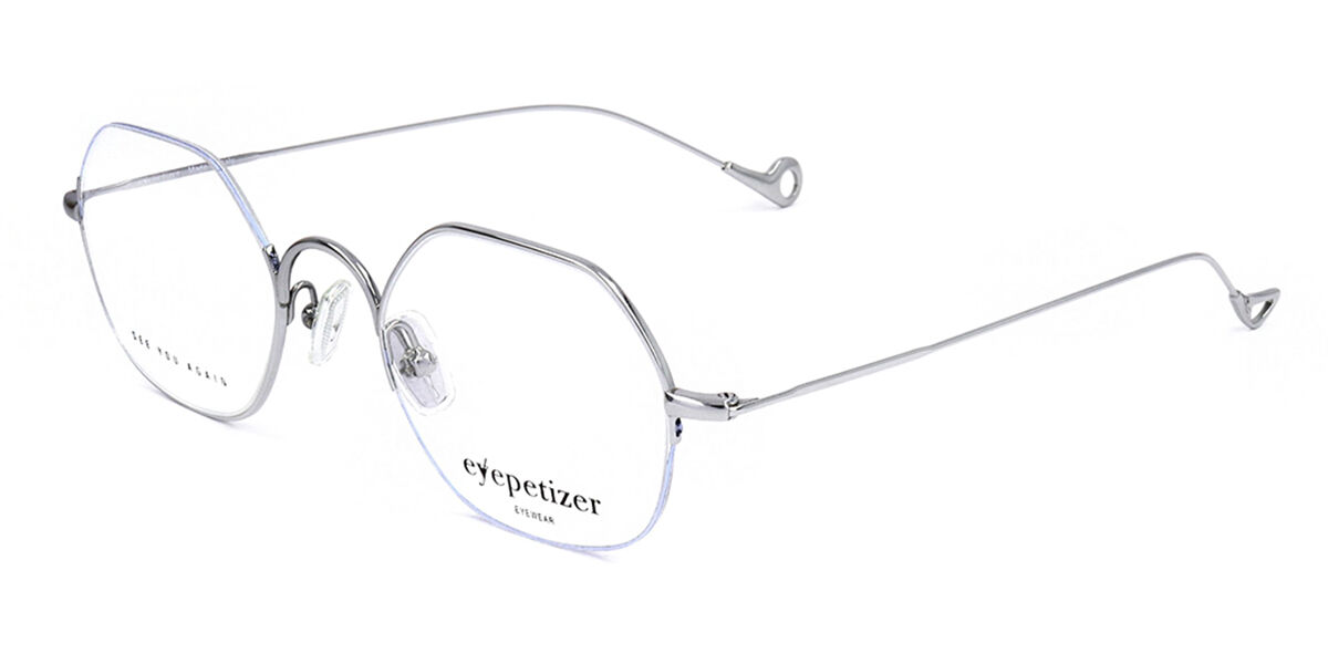 Image of Eyepetizer Ottagono C1 Óculos de Grau Prata Masculino PRT