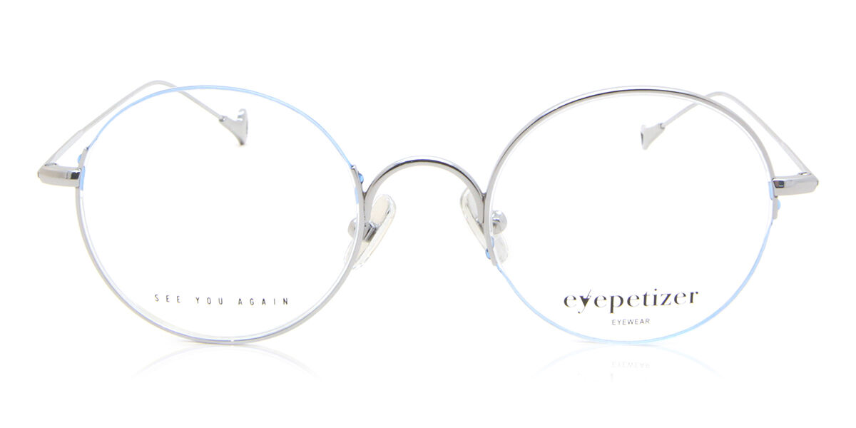 Image of Eyepetizer Tondo C1 Óculos de Grau Prata Masculino PRT