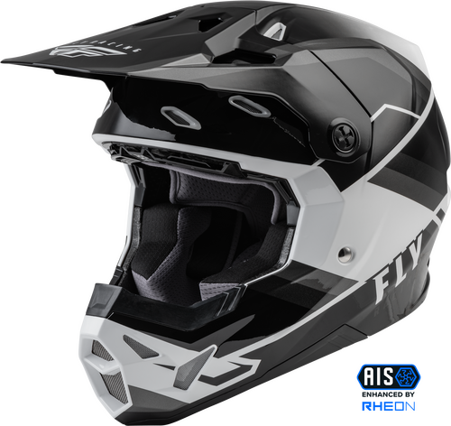 Image of FLY Racing Formula CP Rush Grey Black White Offroad Helmet Size 2XL EN