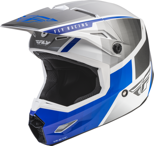 Image of FLY Racing Kinetic Drift Blue Charcoal White Offroad Helmet Size XL EN