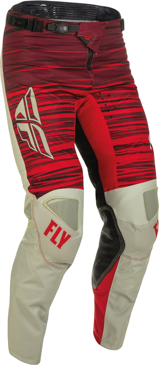 Image of FLY Racing Kinetic Wave Light Gris Rouge Pantalon Taille 30