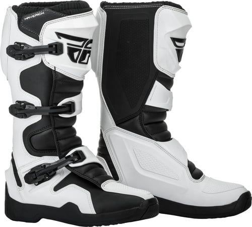 Image of FLY Racing Maverik Blanc Noir Bottes Taille US 9