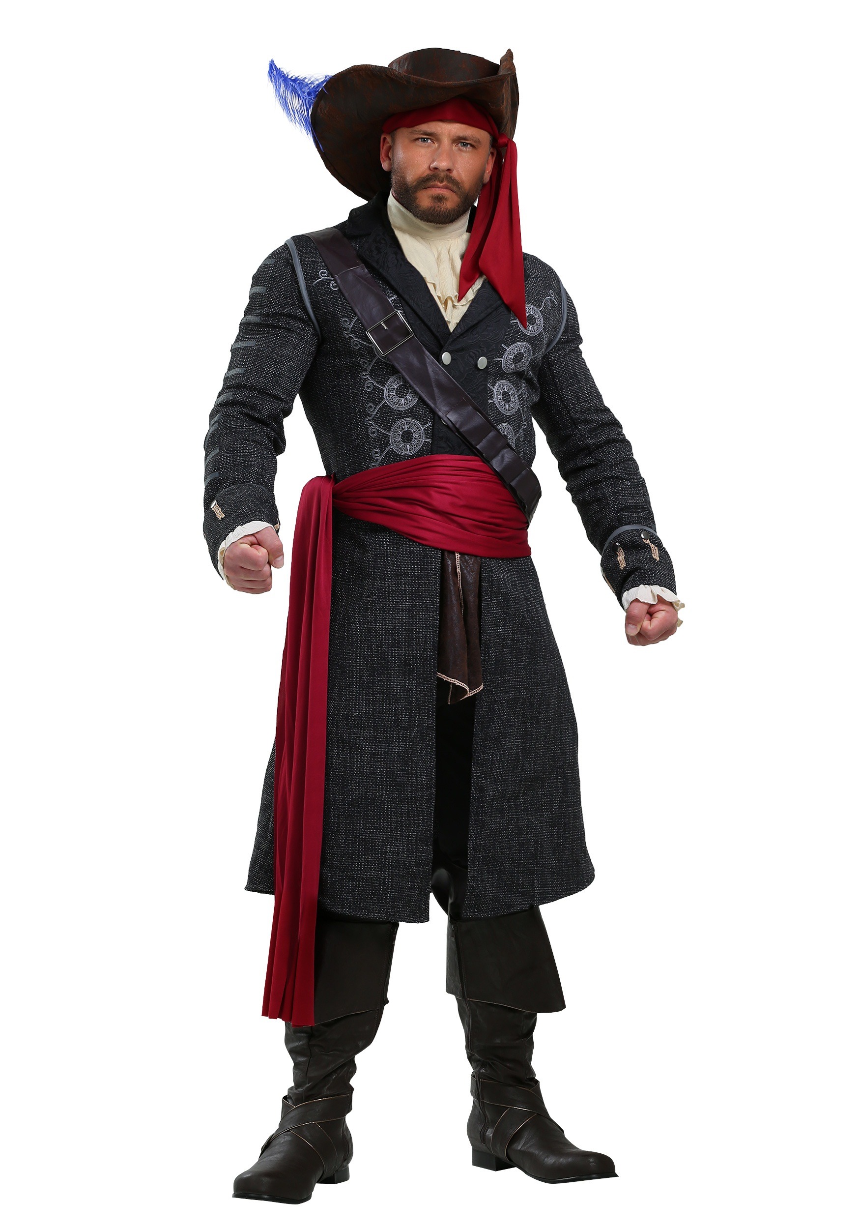 Image of FUN Costumes Blackbeard Plus Size Costume for Men | Men's Pirate Costume