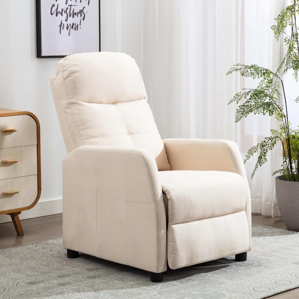 Image of Fabric Reclining Chair Built-in Sponge PP Cotton Reclining Chairw with Adjustable Backrest Design for Living Room Offic
